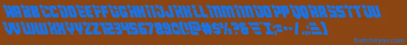 フォントArmyrangersleft – 茶色の背景に青い文字