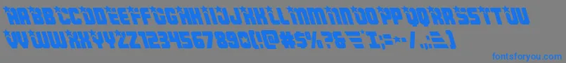 Armyrangersleft Font – Blue Fonts on Gray Background