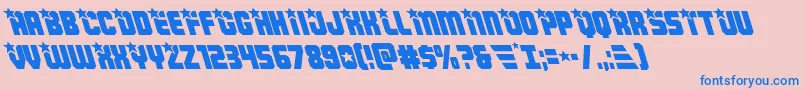フォントArmyrangersleft – ピンクの背景に青い文字
