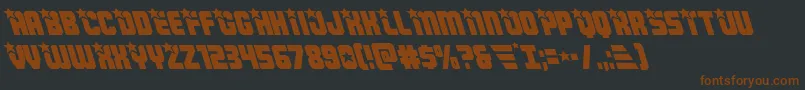 Armyrangersleft-fontti – ruskeat fontit mustalla taustalla