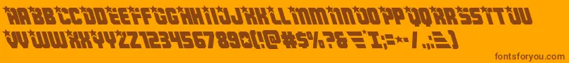 Armyrangersleft Font – Brown Fonts on Orange Background