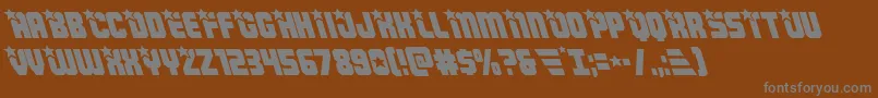 Armyrangersleft-fontti – harmaat kirjasimet ruskealla taustalla