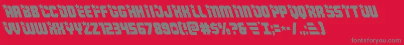 Armyrangersleft-fontti – harmaat kirjasimet punaisella taustalla