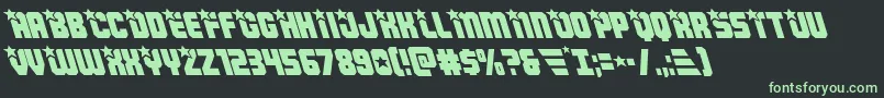フォントArmyrangersleft – 黒い背景に緑の文字