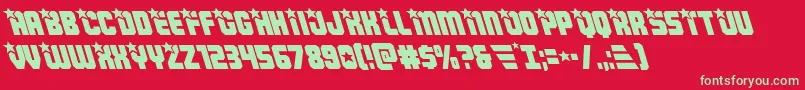 Armyrangersleft Font – Green Fonts on Red Background