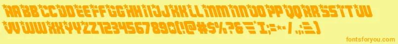 Armyrangersleft Font – Orange Fonts on Yellow Background