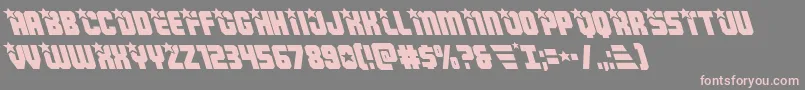 フォントArmyrangersleft – 灰色の背景にピンクのフォント