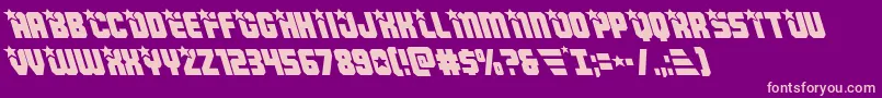 Armyrangersleft-fontti – vaaleanpunaiset fontit violetilla taustalla