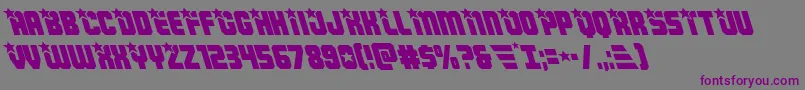 Шрифт Armyrangersleft – фиолетовые шрифты на сером фоне
