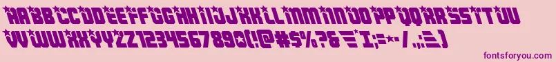 Armyrangersleft-Schriftart – Violette Schriften auf rosa Hintergrund