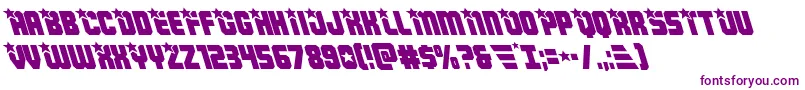 Шрифт Armyrangersleft – фиолетовые шрифты на белом фоне