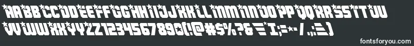 Шрифт Armyrangersleft – белые шрифты на чёрном фоне