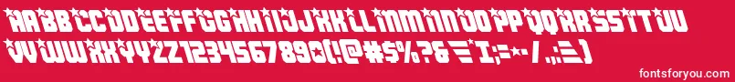 フォントArmyrangersleft – 赤い背景に白い文字