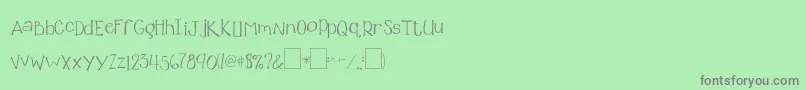 2peasGlitterGirl Font – Gray Fonts on Green Background