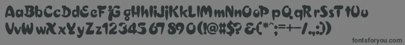 Croisant Font – Black Fonts on Gray Background