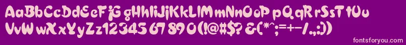 Croisant Font – Pink Fonts on Purple Background