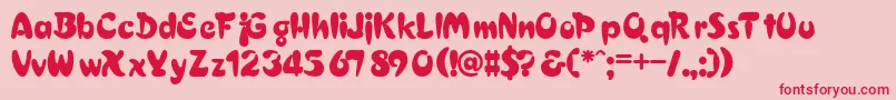Croisant Font – Red Fonts on Pink Background