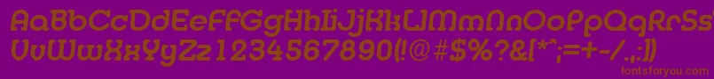 DesireebeckermediumItalic-fontti – ruskeat fontit violetilla taustalla