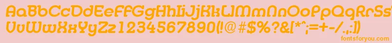 DesireebeckermediumItalic Font – Orange Fonts on Pink Background