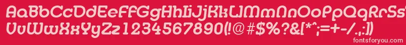 DesireebeckermediumItalic Font – Pink Fonts on Red Background