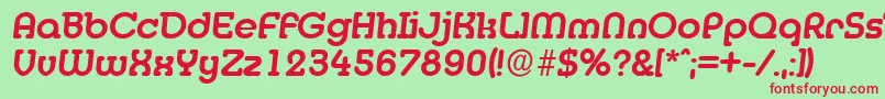 DesireebeckermediumItalic Font – Red Fonts on Green Background