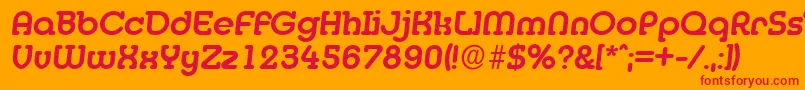 DesireebeckermediumItalic Font – Red Fonts on Orange Background