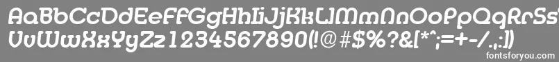 Czcionka DesireebeckermediumItalic – białe czcionki na szarym tle