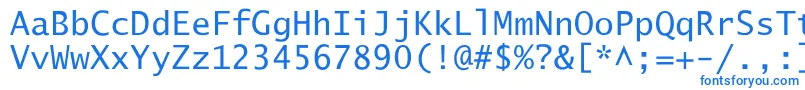 LucidaSansTyp Font – Blue Fonts on White Background