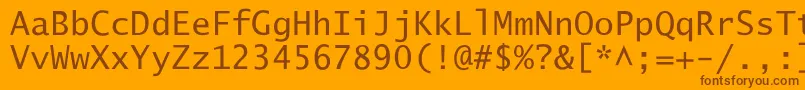 Шрифт LucidaSansTyp – коричневые шрифты на оранжевом фоне