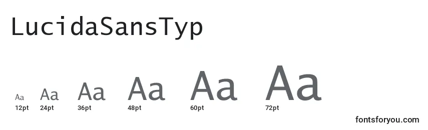 LucidaSansTyp Font Sizes