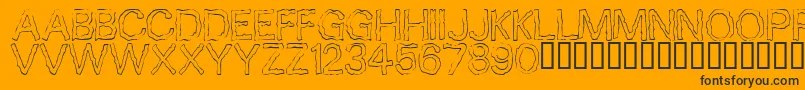 10minutes Font – Black Fonts on Orange Background