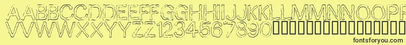 10minutes Font – Black Fonts on Yellow Background