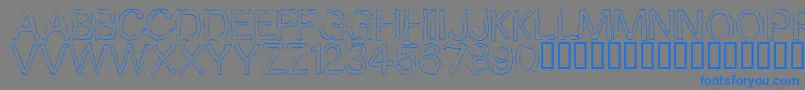 10minutes-Schriftart – Blaue Schriften auf grauem Hintergrund