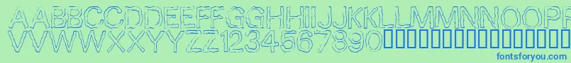 10minutes Font – Blue Fonts on Green Background