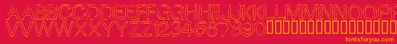 10minutes Font – Orange Fonts on Red Background