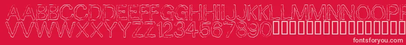 10minutes Font – Pink Fonts on Red Background