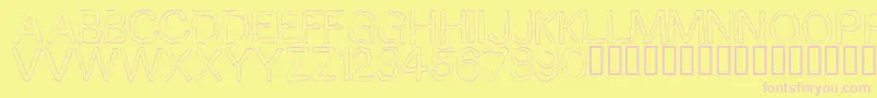 10minutes Font – Pink Fonts on Yellow Background