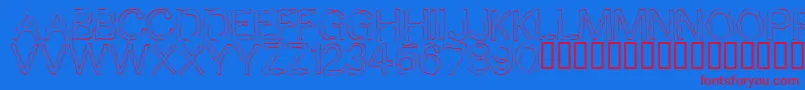 Weitere Informationen zur 10minutes-Schriftart 10minutes-Schriftart – Rote Schriften auf blauem Hintergrund