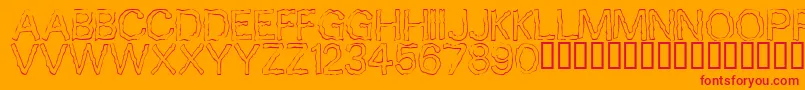 10minutes Font – Red Fonts on Orange Background