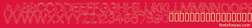 10minutes Font – Yellow Fonts on Red Background