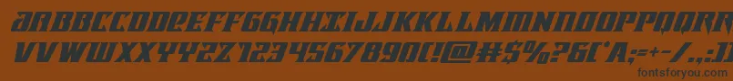 Lifeforcesuperital Font – Black Fonts on Brown Background