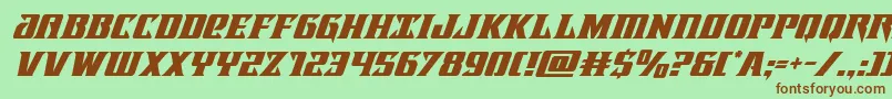 Lifeforcesuperital Font – Brown Fonts on Green Background