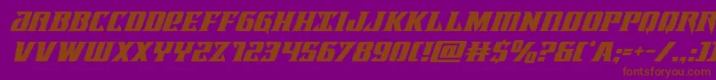 Lifeforcesuperital Font – Brown Fonts on Purple Background