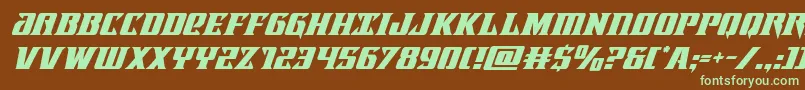 Lifeforcesuperital Font – Green Fonts on Brown Background