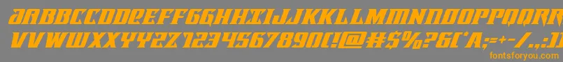 Lifeforcesuperital Font – Orange Fonts on Gray Background