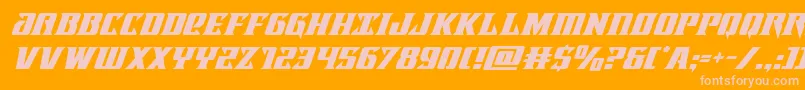 Lifeforcesuperital Font – Pink Fonts on Orange Background