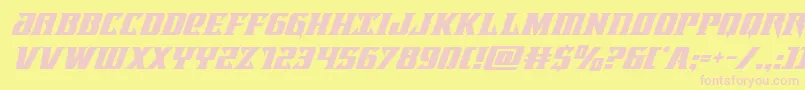 Lifeforcesuperital Font – Pink Fonts on Yellow Background