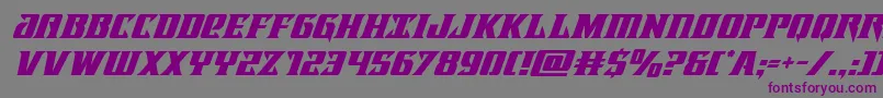 Lifeforcesuperital Font – Purple Fonts on Gray Background
