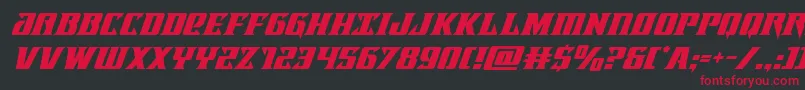 Lifeforcesuperital Font – Red Fonts on Black Background