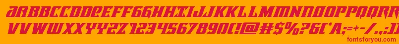 Lifeforcesuperital Font – Red Fonts on Orange Background